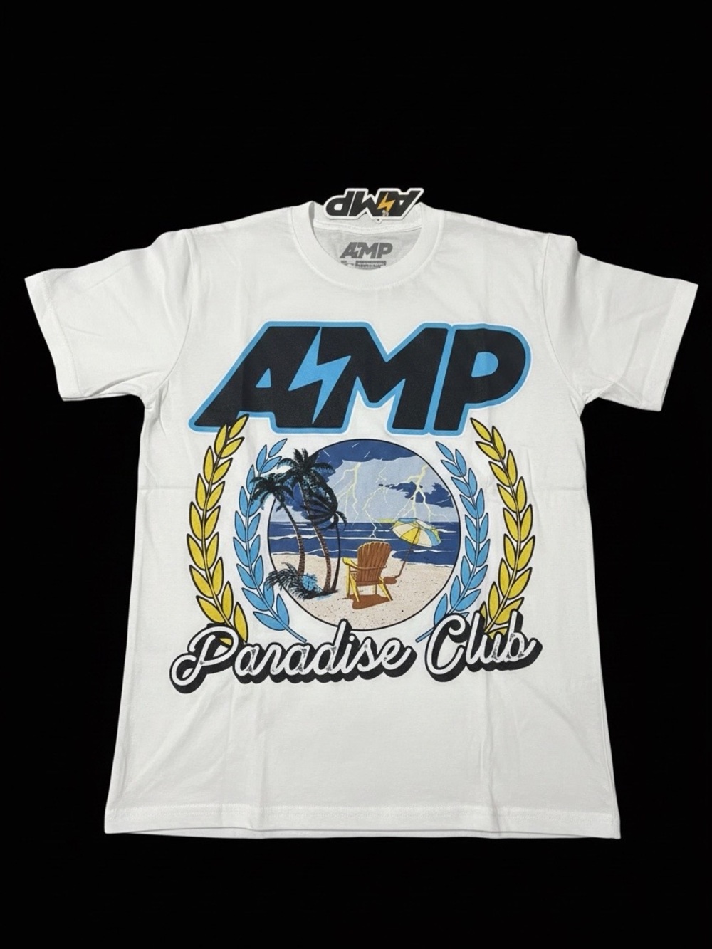 AMP Paradise Club White Graphic T-Shirt